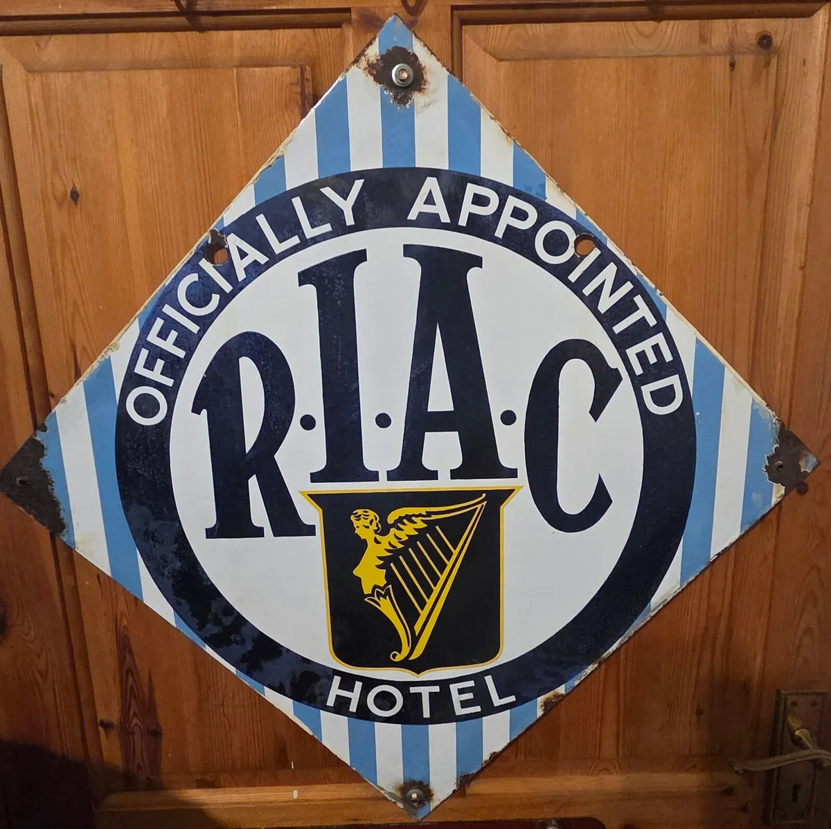 Old  Original enamel sign  RIAC - Image 3