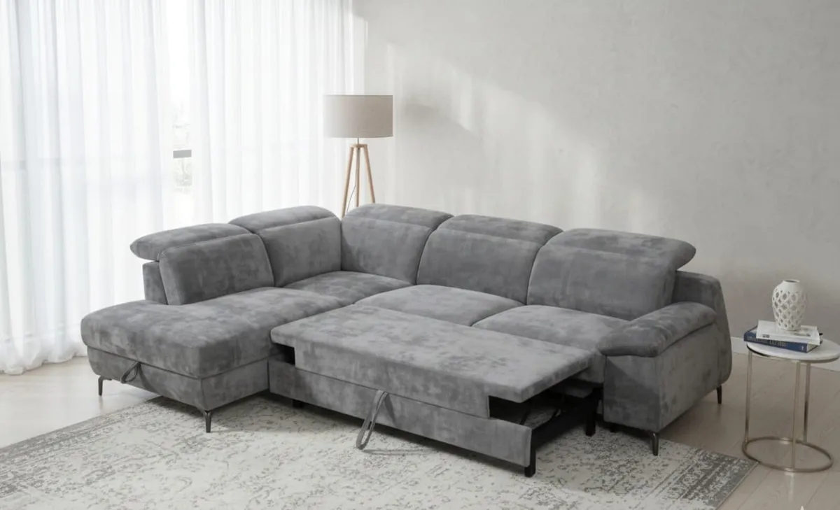 Main pic corner sofa bed and storage - Image 2