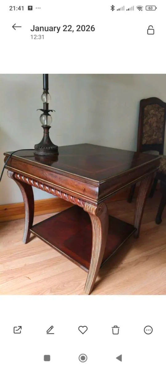 2 large solid heavy tables, very unusual - Image 1