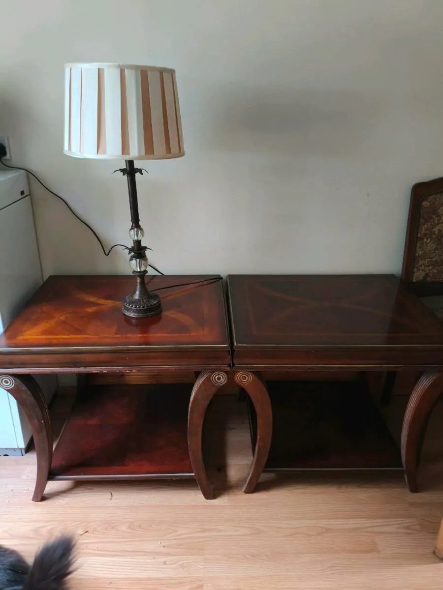 2 large solid heavy tables, very unusual - Image 4