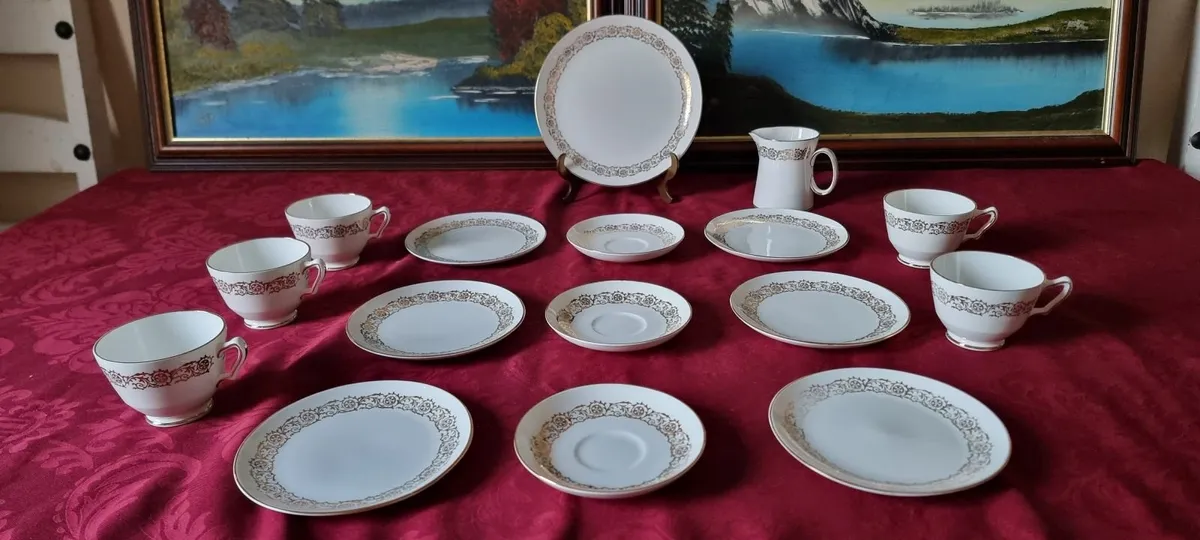 16Pc.Royal Stafford England BoneChina Part Tea Set - Image 3