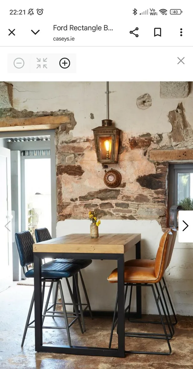 Dining bar table & counter chairs - Image 2