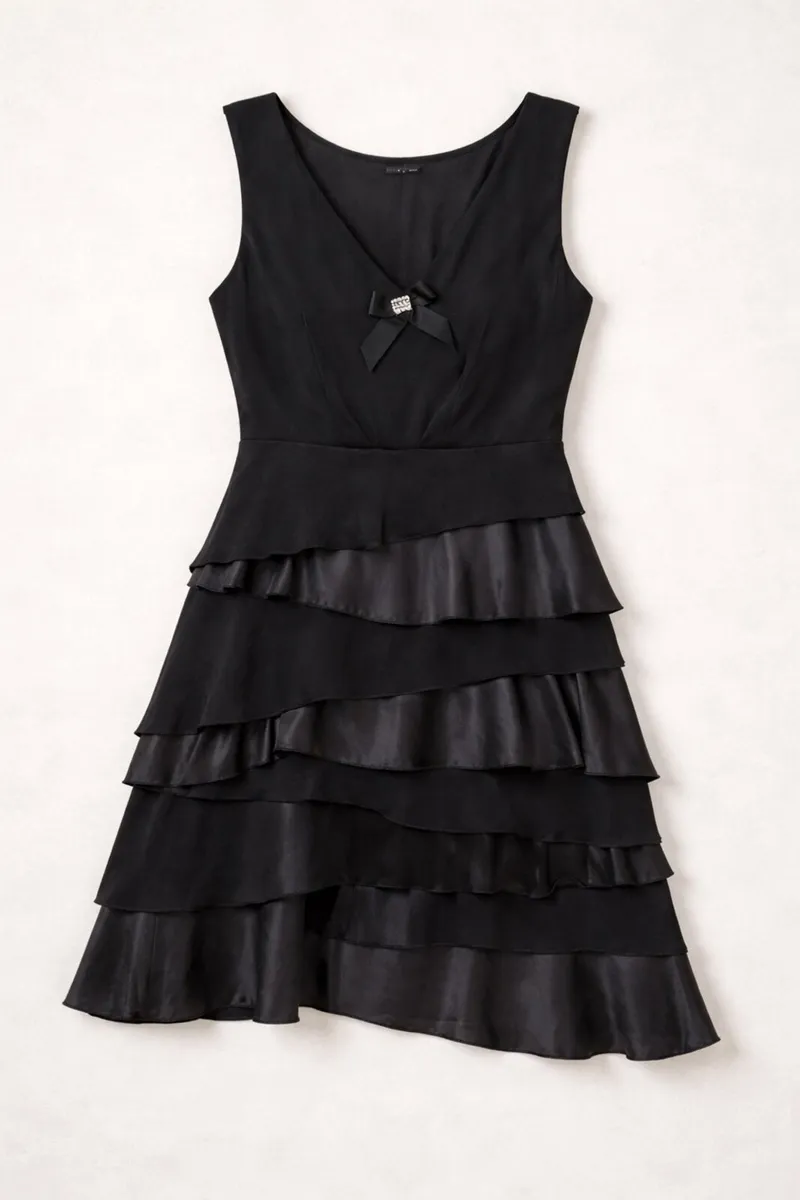 Cute Black Party Dress:  Size 10 - Image 2