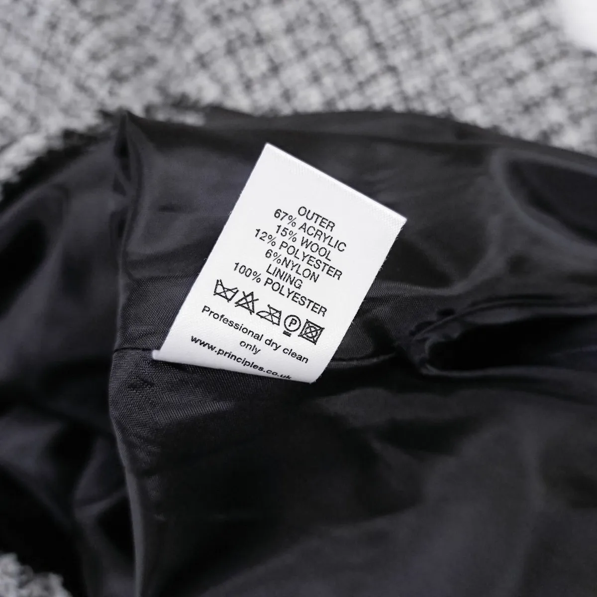 Principles Black White A-line Midi Skirt 12UK/40EU - Image 2