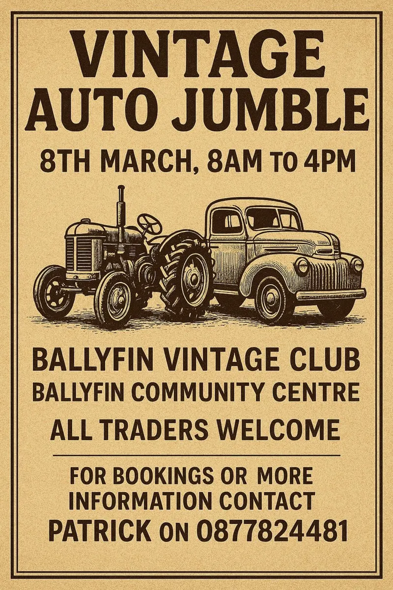 Vintage AUTO JUMBLE Ballyfin - Image 1