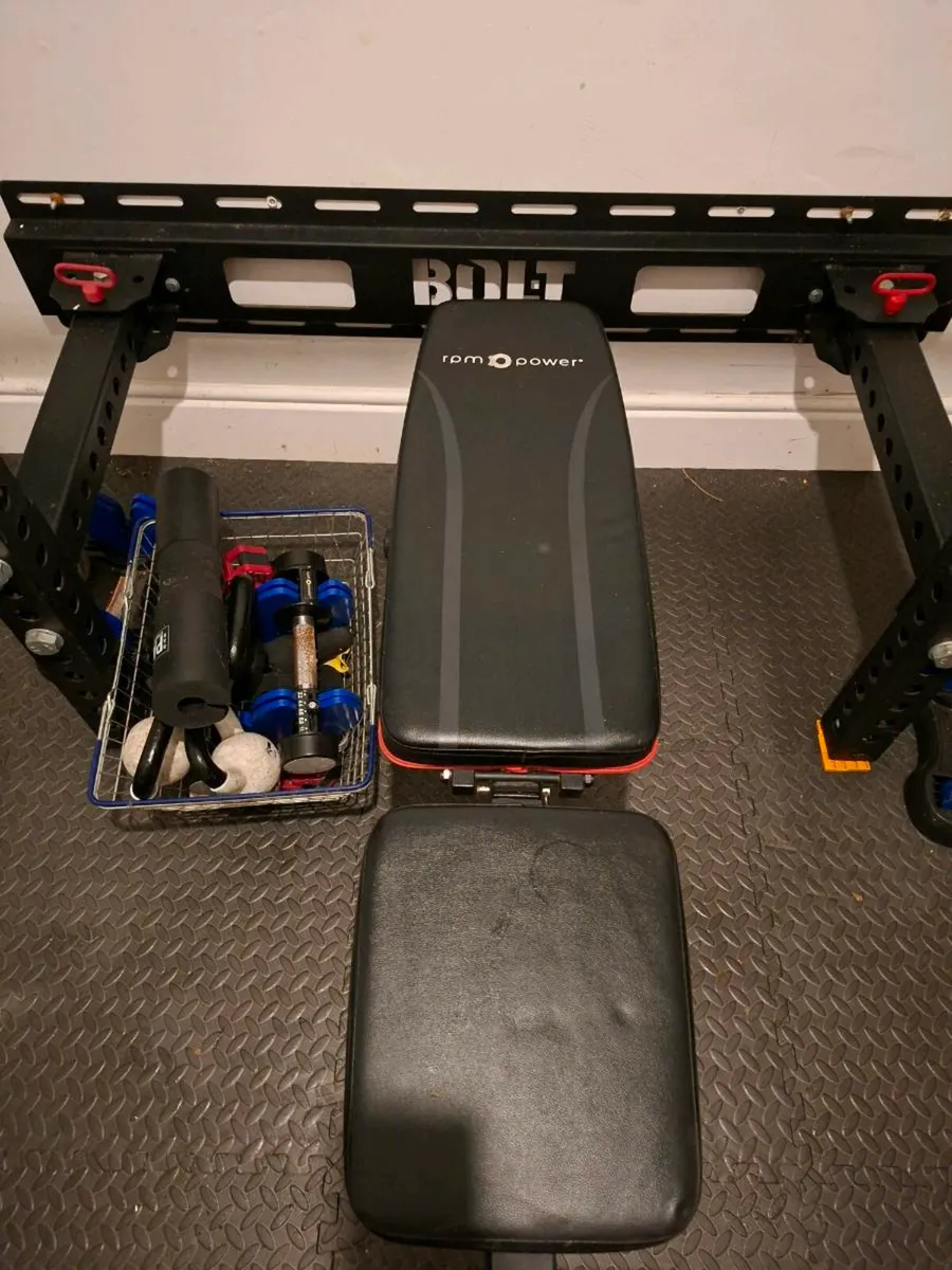 Bolt Strength Heavy Duty Folding Rack with bench - Image 2