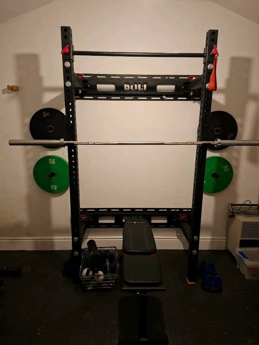 Bolt Strength Heavy Duty Folding Rack with bench - Image 3