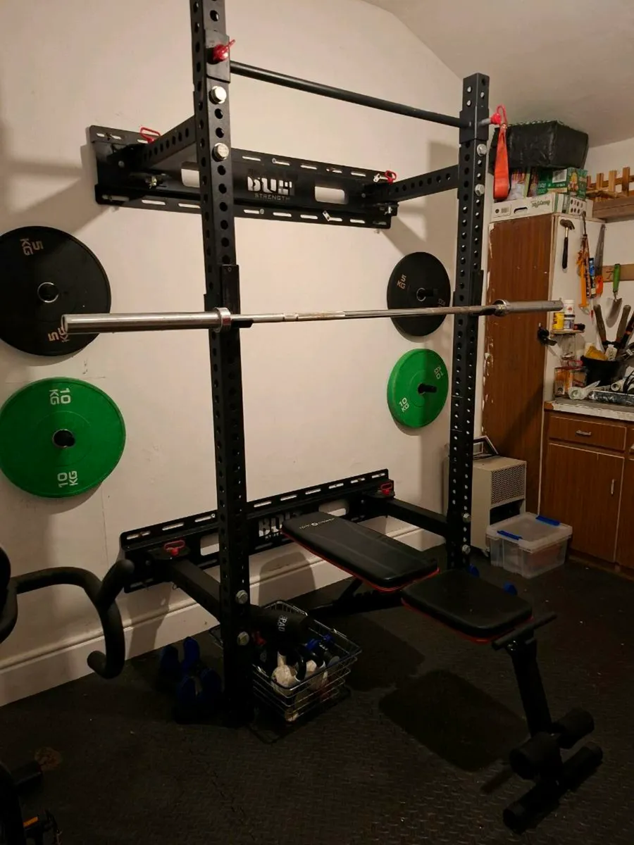 Bolt Strength Heavy Duty Folding Rack with bench - Image 1