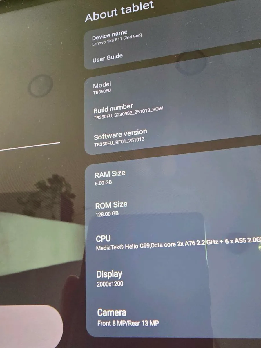 Lenovo Tab P11 2nd Gen + Receipt - Image 4