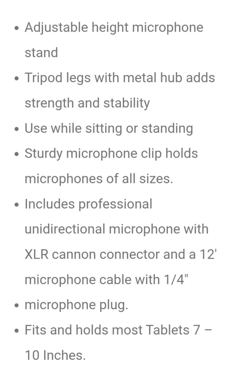 Microphone and tablet stand - Image 2