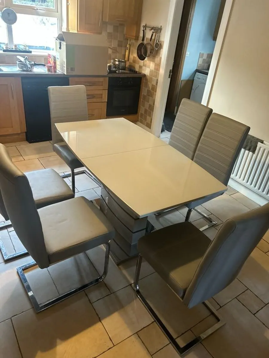 house hold table and chairs couch and axis swivel chair - Image 1