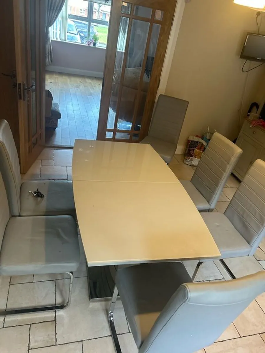 house hold table and chairs couch and axis swivel chair - Image 3