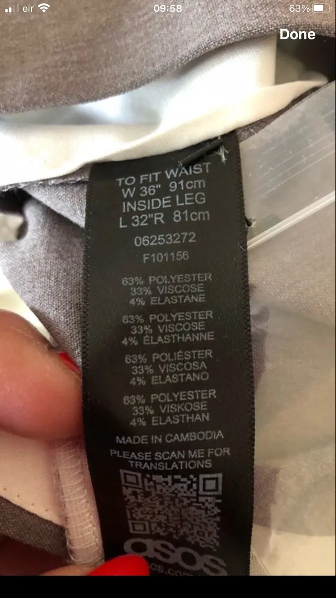 Mens BNWT trousers W36” x L 32” €15 - Image 4