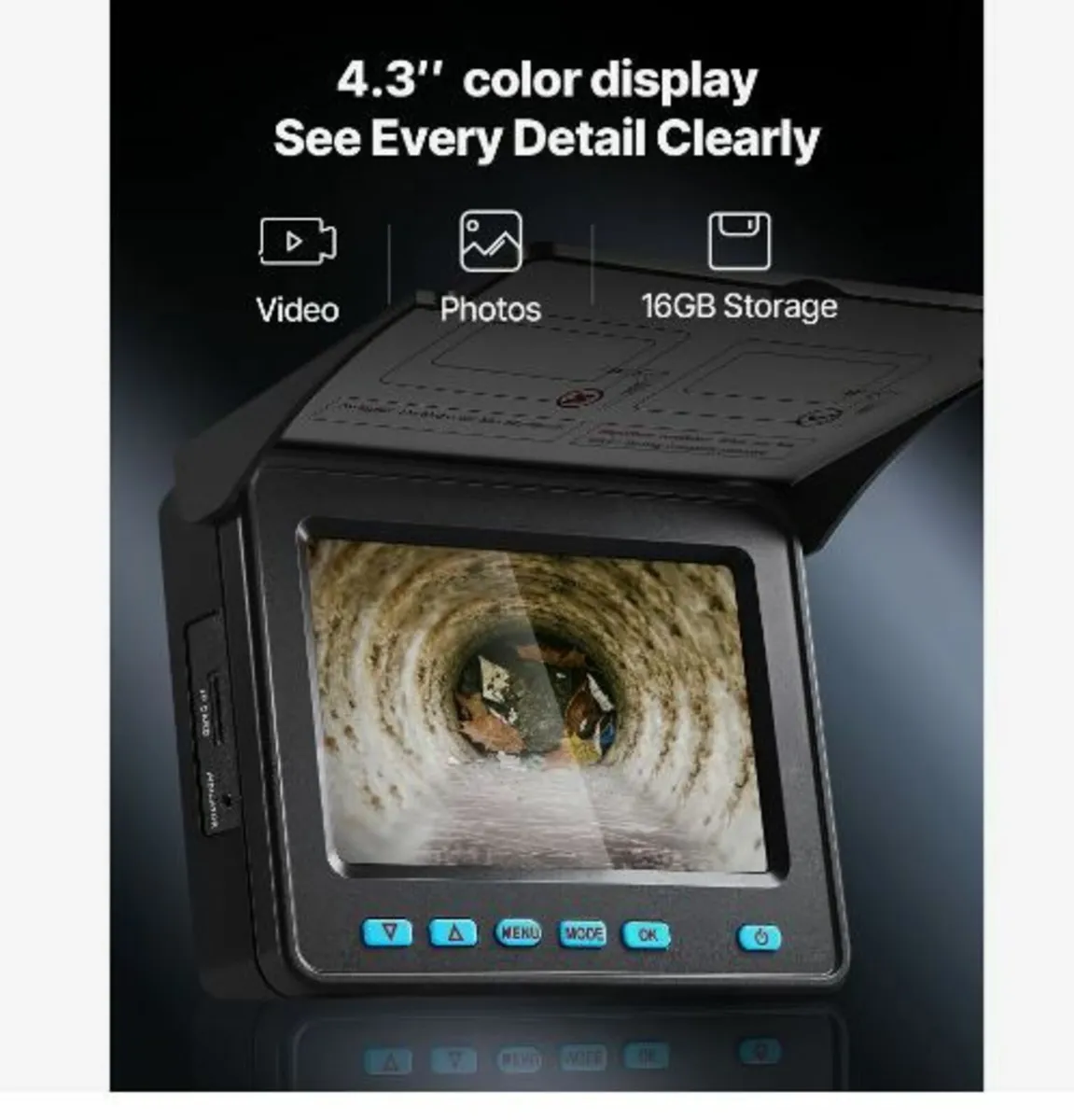 Sewer Camera, 50m Drain Inspection Camera - Image 3