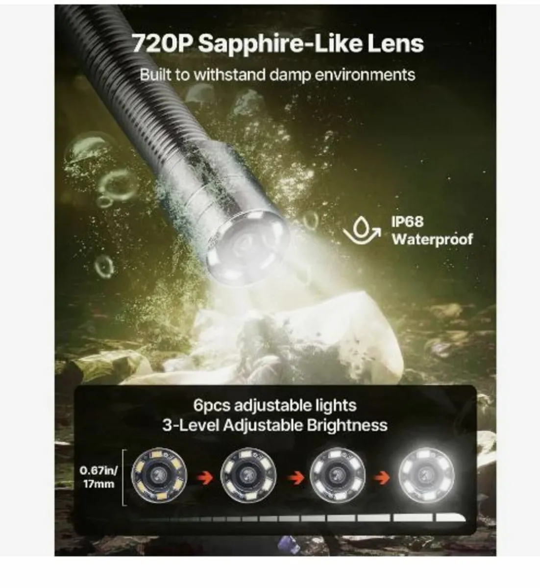 Sewer Camera, 50m Drain Inspection Camera - Image 4