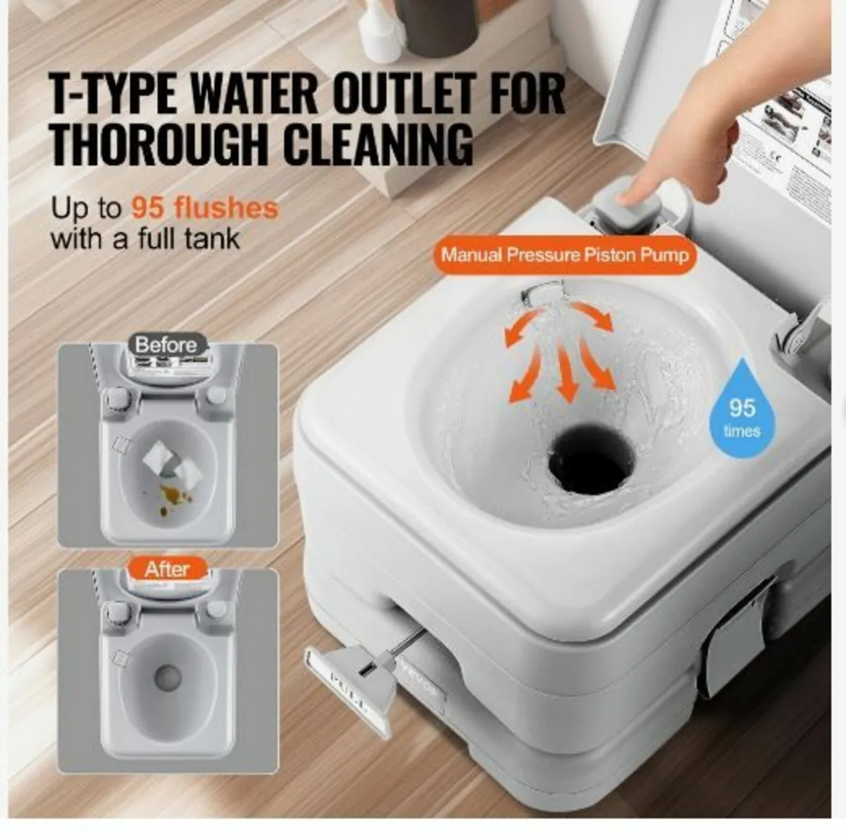 Portable Toilet for Camping with Carry Bag - Image 1