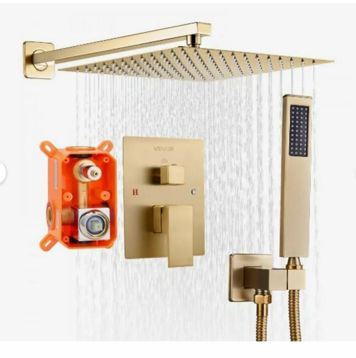 Shower Faucet Set, Rainfall Bathroom Shower - Image 1