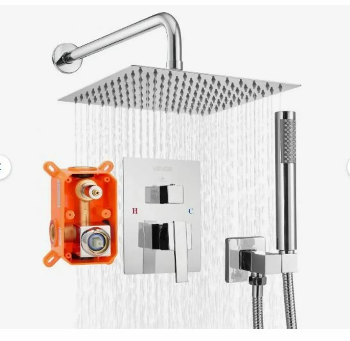Shower Faucet Set, Rainfall Bathroom Shower - Image 1