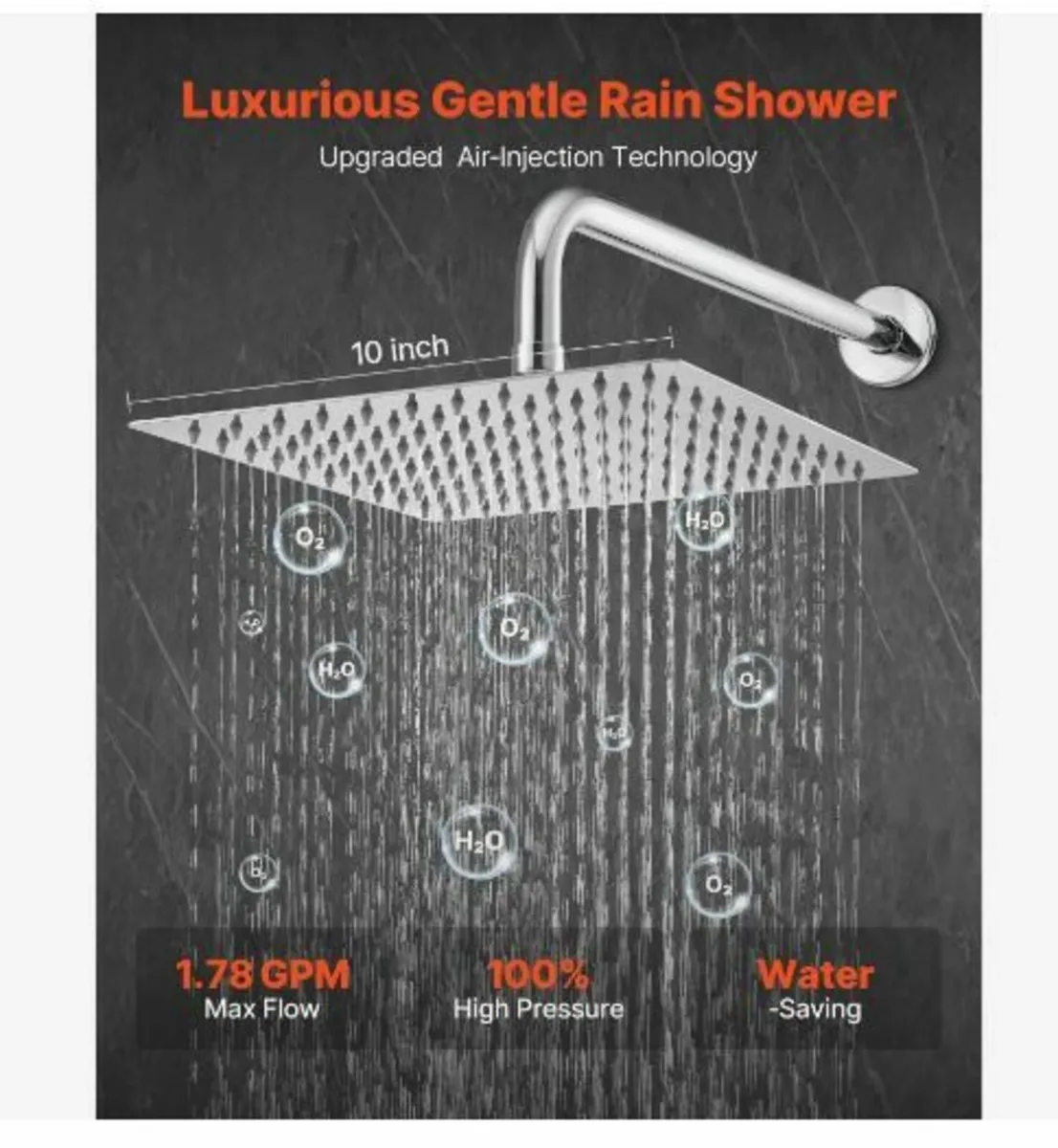 Shower Faucet Set, Rainfall Bathroom Shower - Image 3