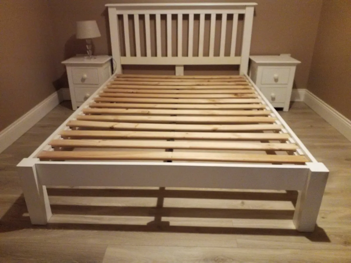 Second Hand White Double Bed for Sale - Image 1