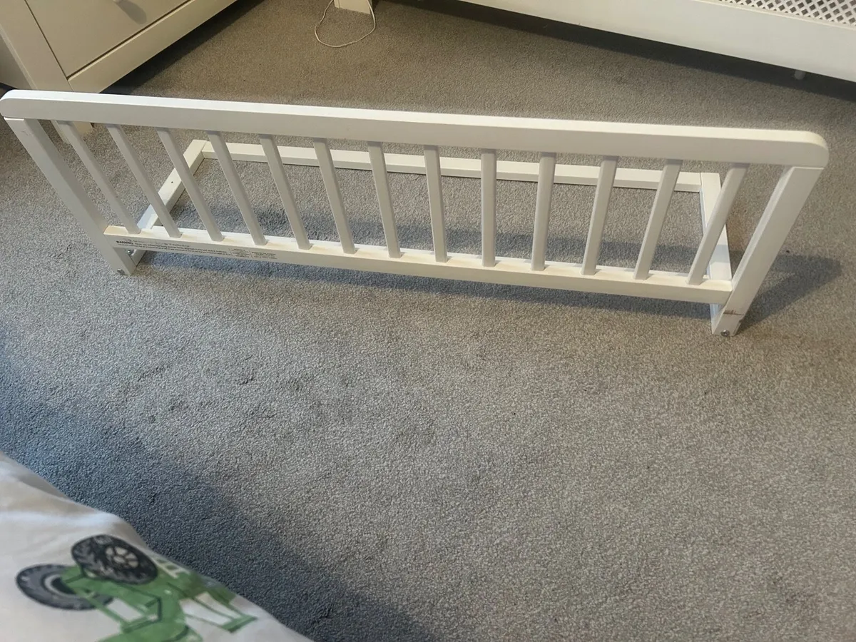 White Timber Kids Bed Rail - Image 1