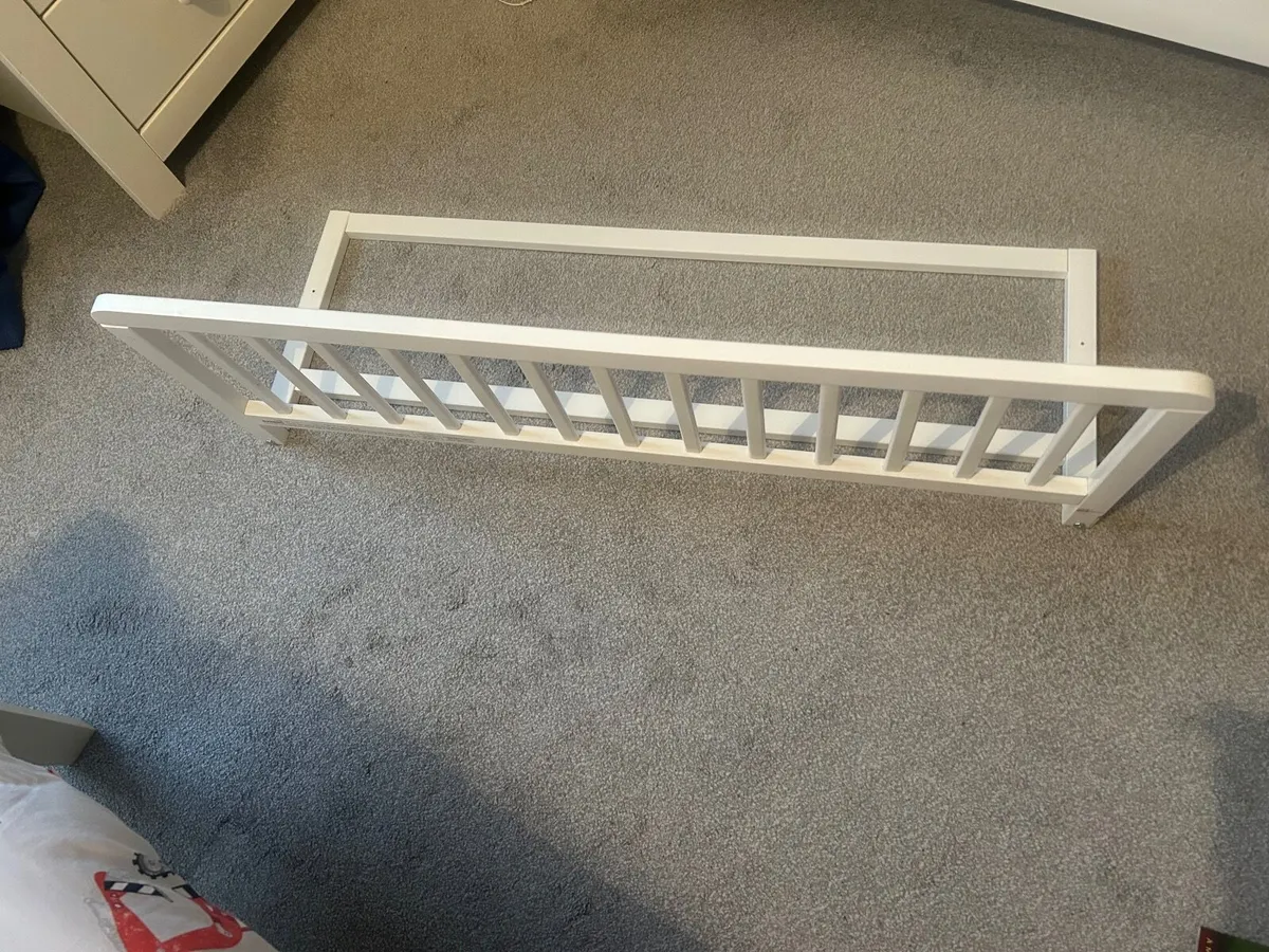 White Timber Kids Bed Rail - Image 2