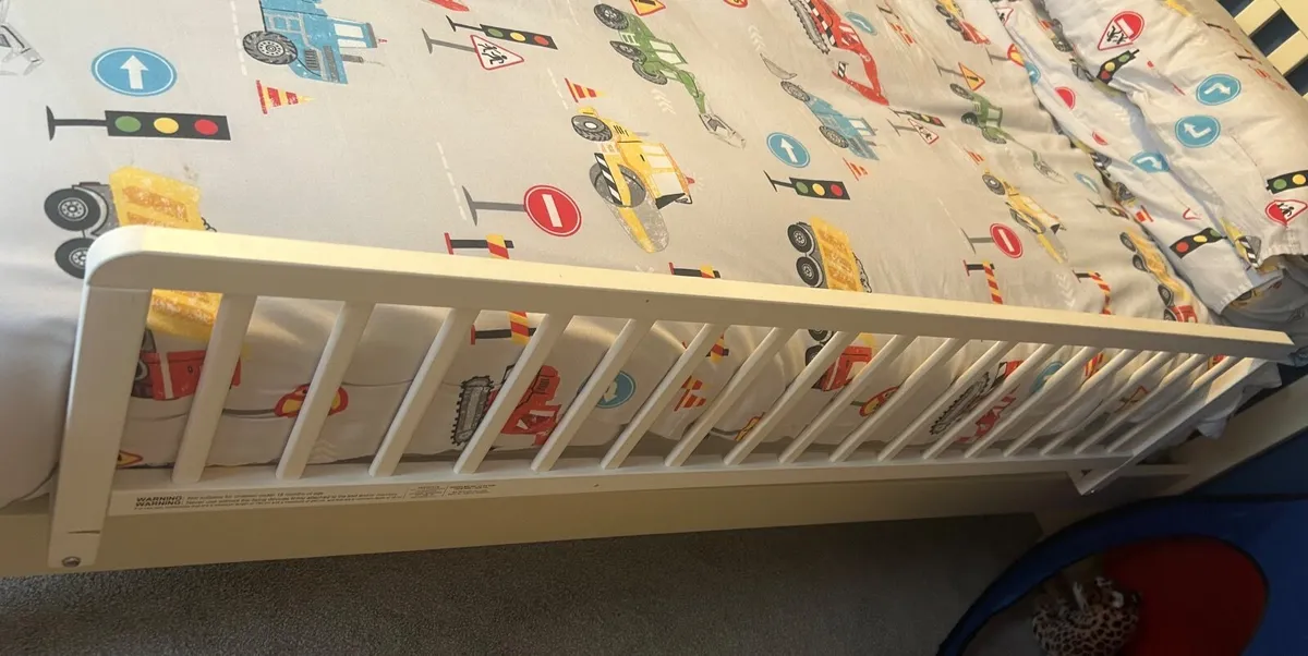 White Timber Kids Bed Rail - Image 3