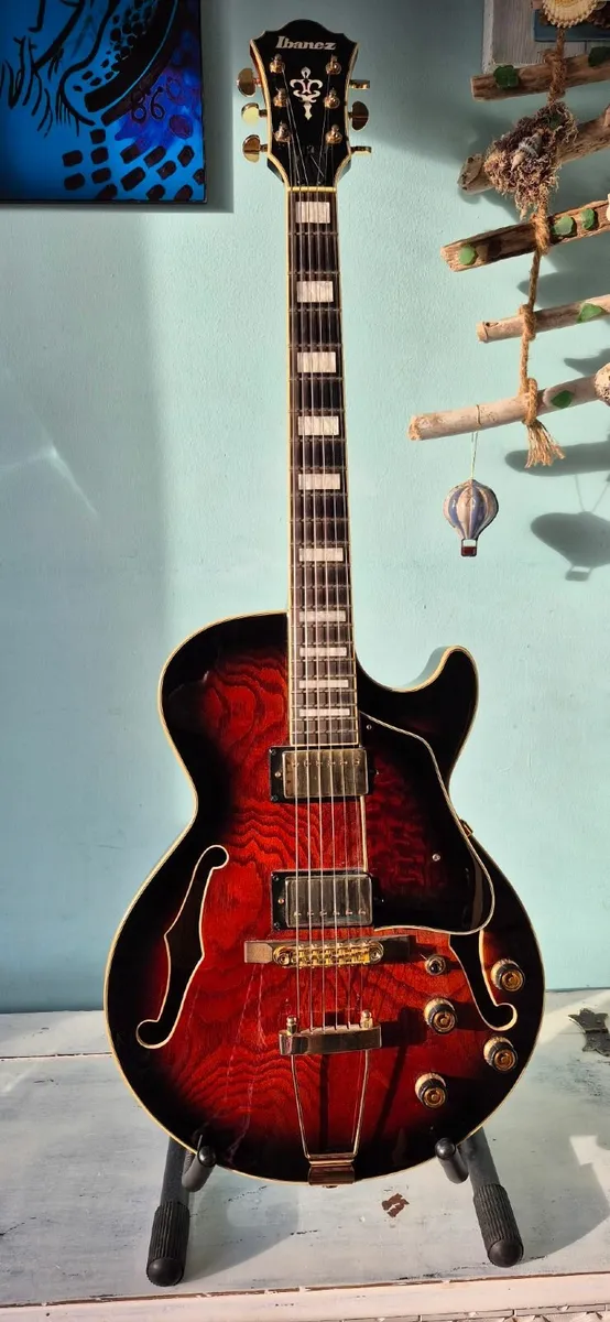 Ibanez AG95QA DBS – Hollow Body Electric Guitar - Image 1