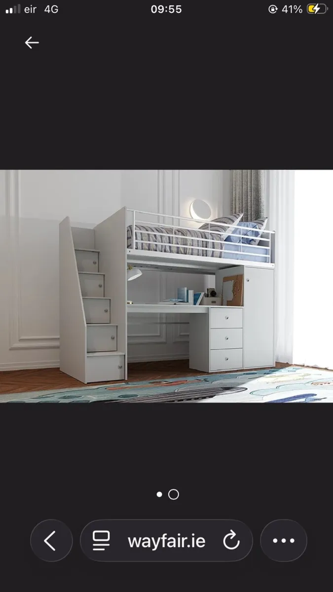 Bunk bed with desk - Image 2