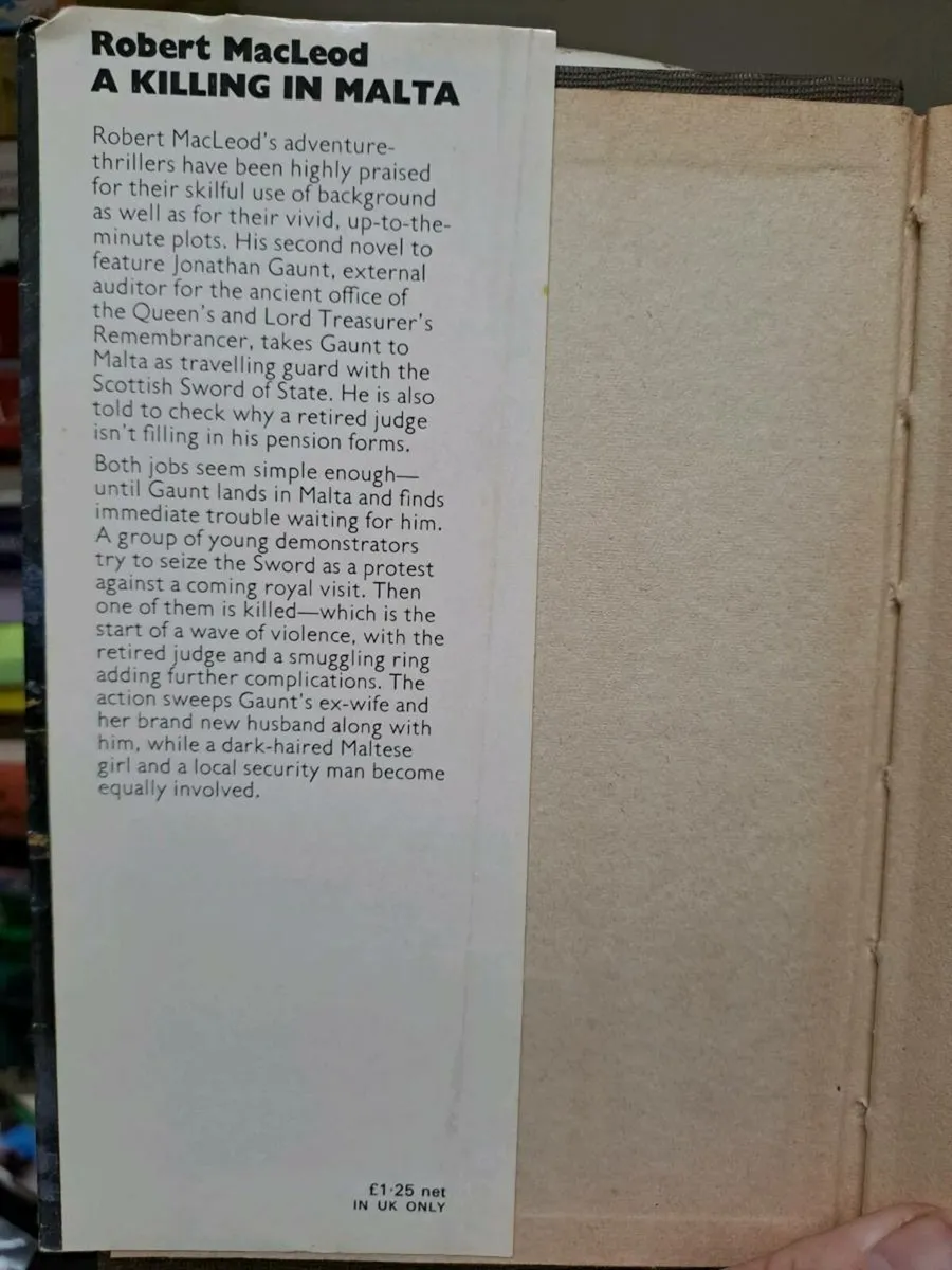 A Killing in Malta Robert MacLeod 1st ed - Image 4