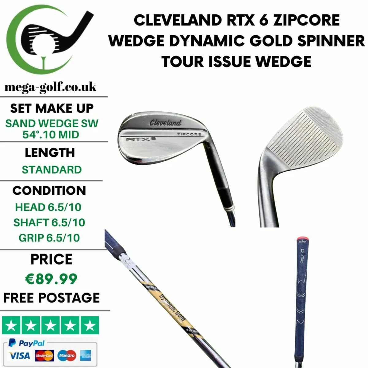 Cleveland RTX 6 Zipcore Wedge Sw 54°.10 Mid - Image 1