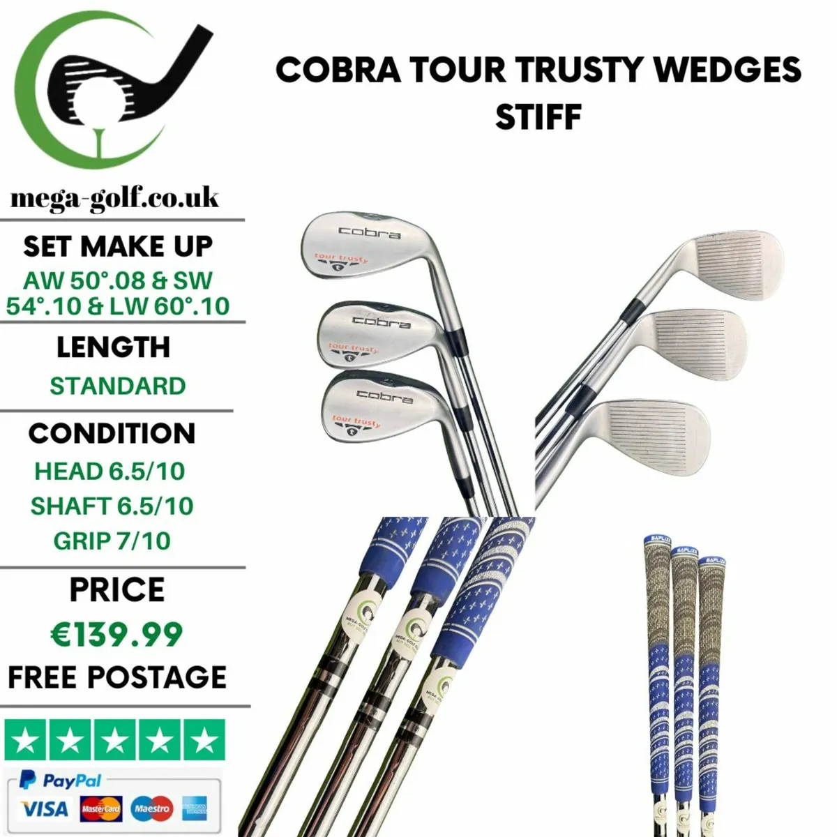 Cobra Tour Trusty Wedges Aw 50° & Sw 54°  & Lw 60° - Image 1