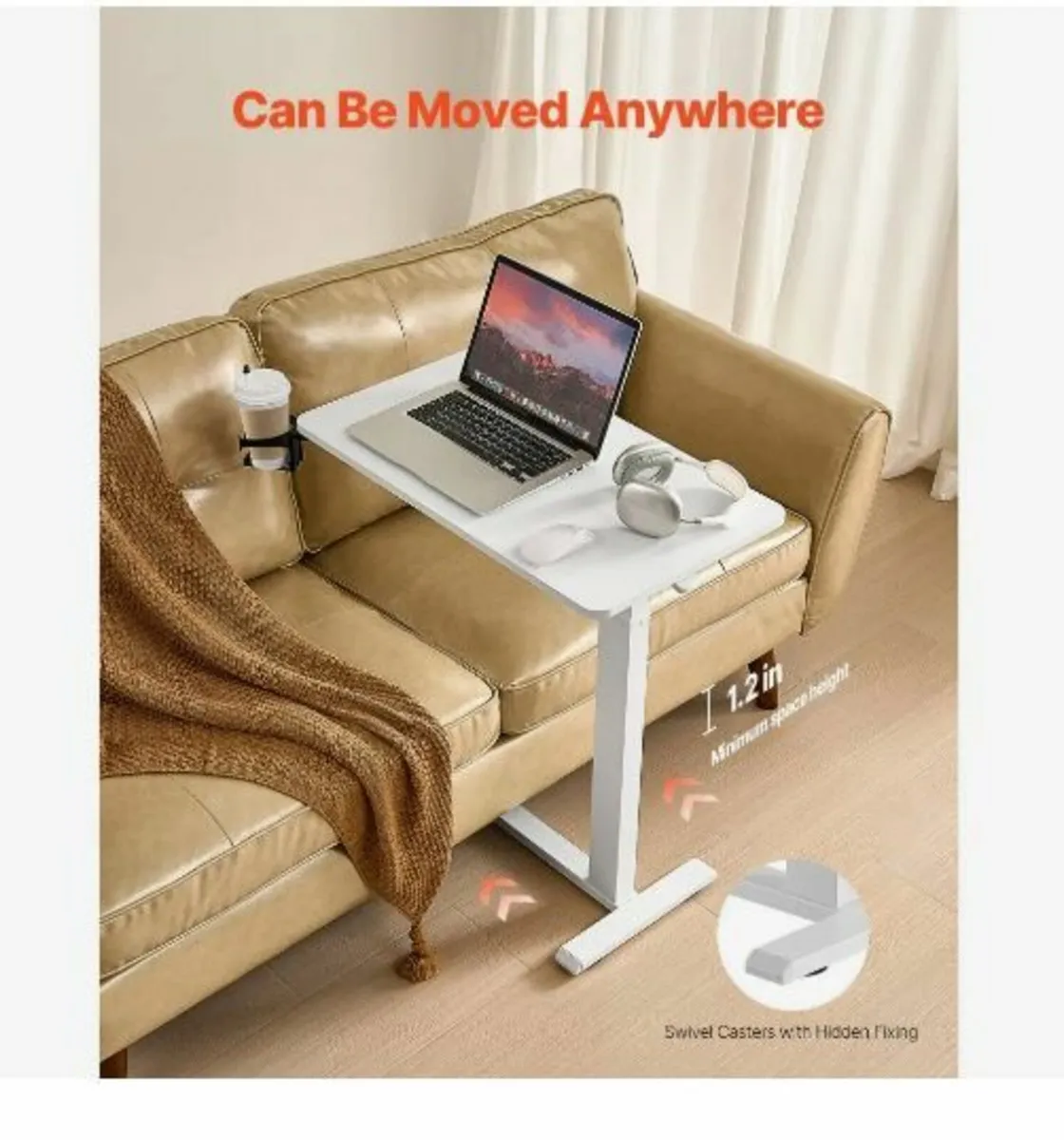 Overbed Table, Mobile Bed Side Table - Image 4