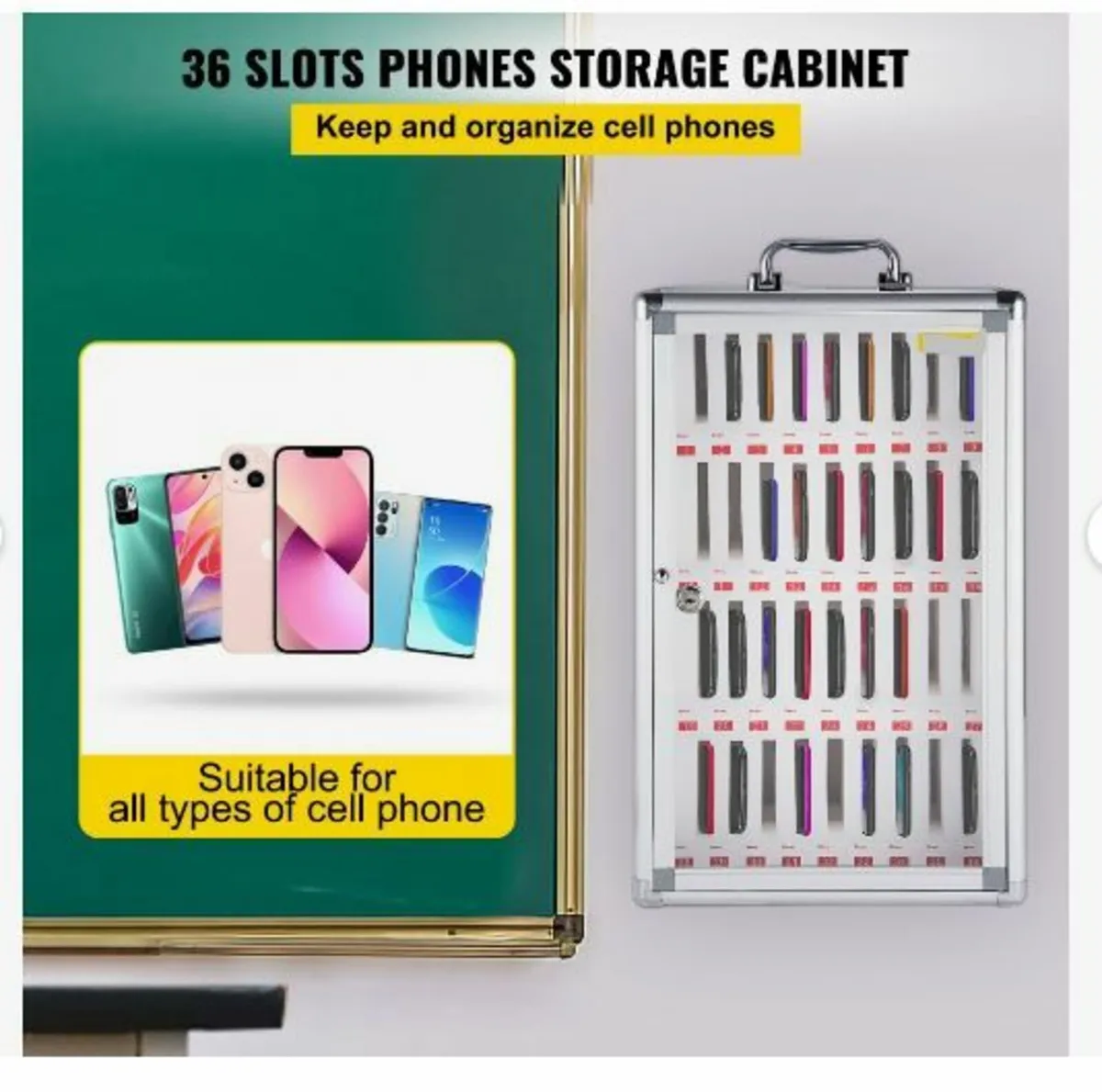 Cell Phone Storage Cabinet, 36 Slots - Image 3