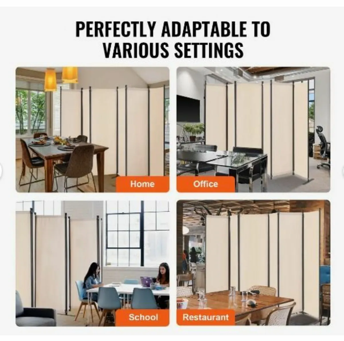 Room Divider, 6 Panels Room Divider - Image 2