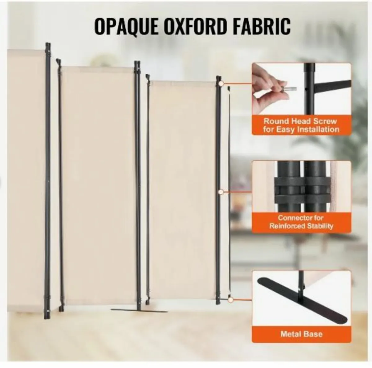 Room Divider, 6 Panels Room Divider - Image 4