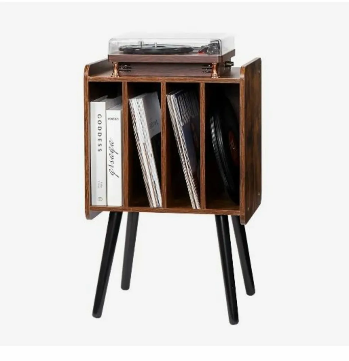 Record Player Stand, 2 Tiers Turntable Stand - Image 1