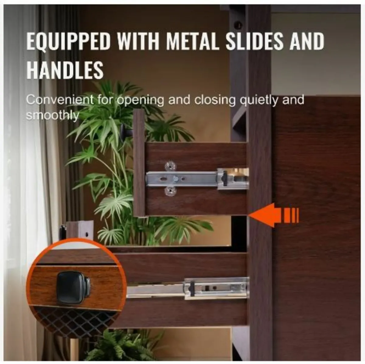 Farmhouse End Table, Narrow Night Stand - Image 2