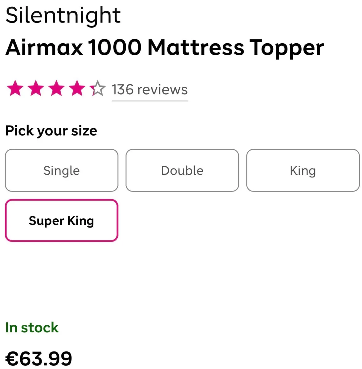 BRAND NEW SILENTNIGHT MATTRESS PROTECTOR - Image 2