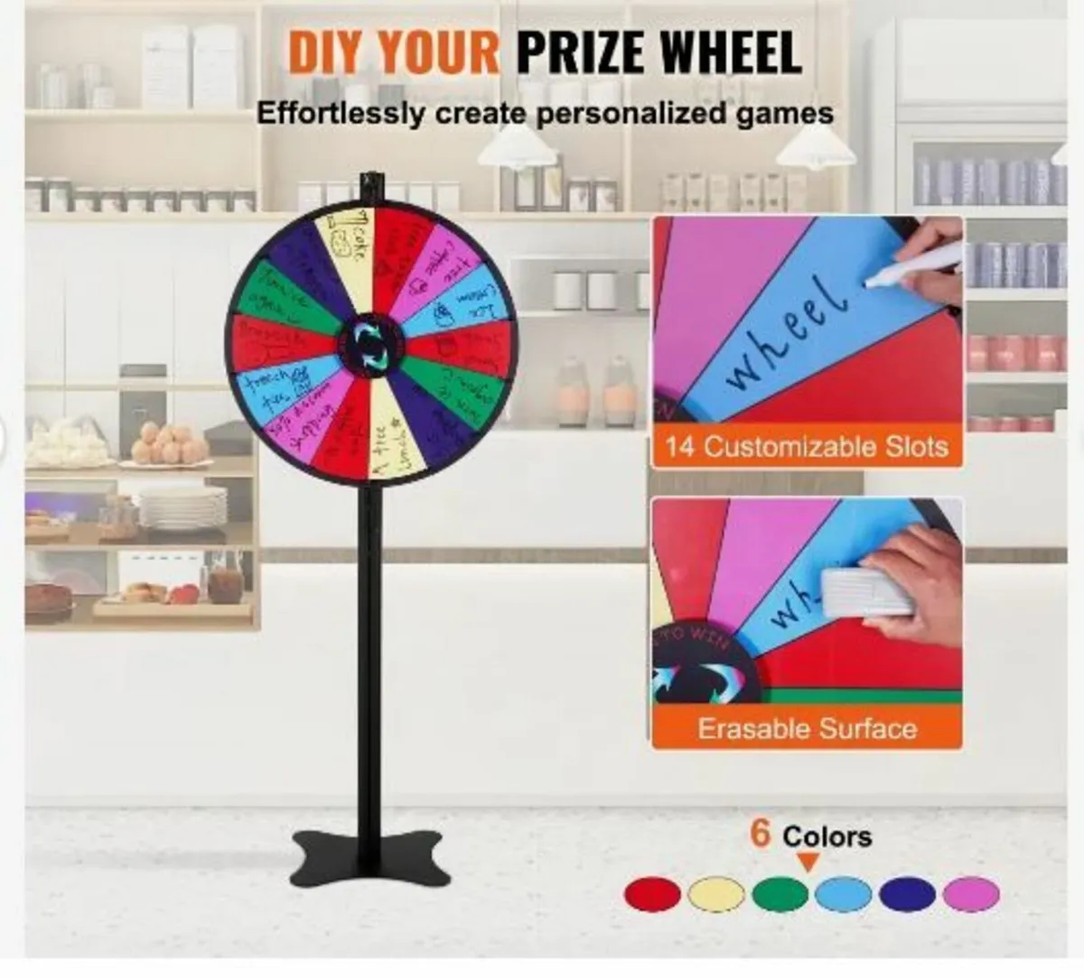 24 inch Spinning Prize Wheel - Image 3