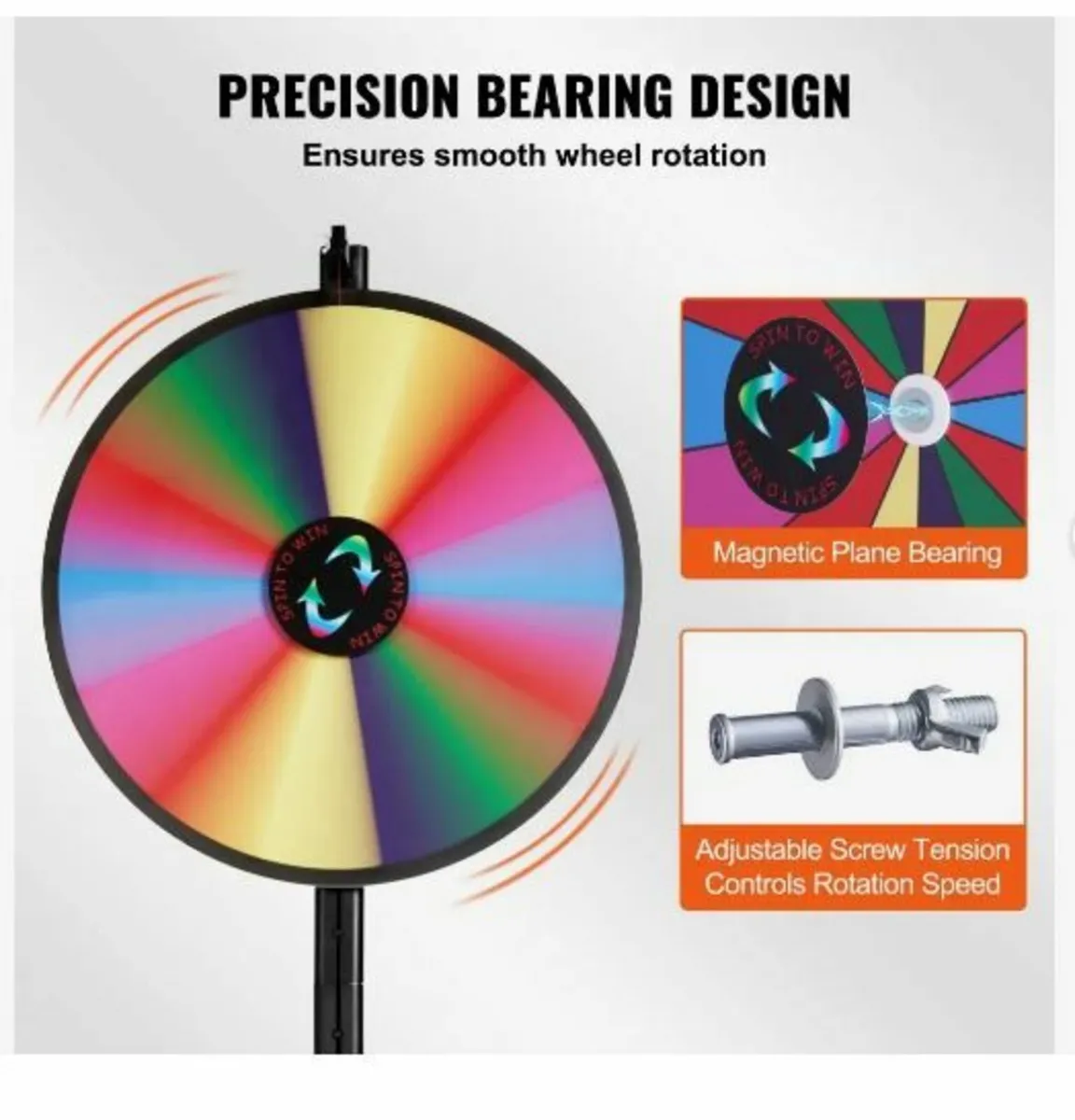 24 inch Spinning Prize Wheel - Image 4