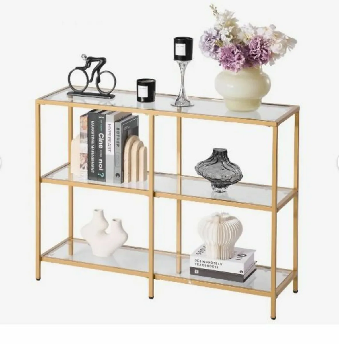 3-Tier Glass Console Table - Image 3