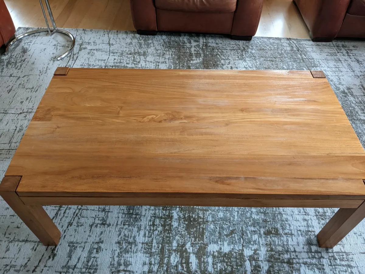 Large teak Coffee table - Image 1