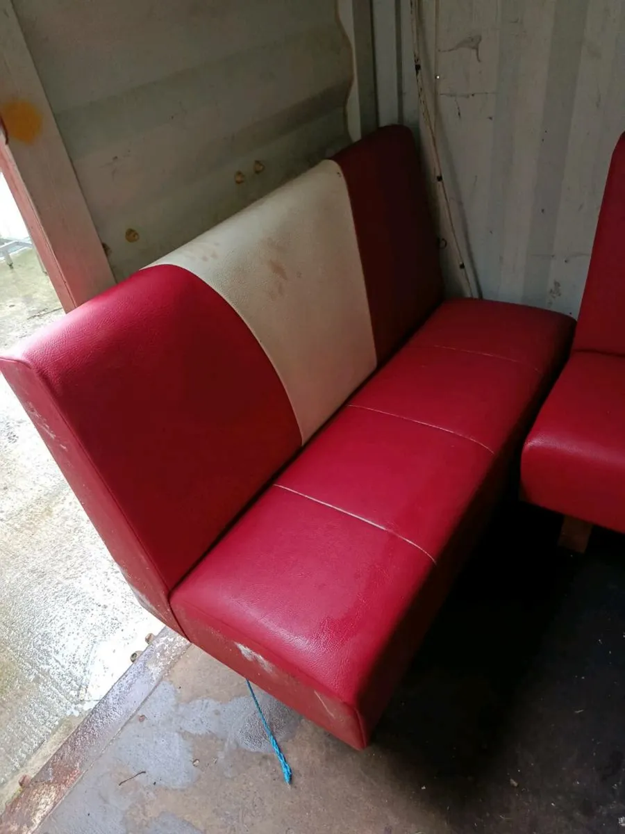 Leather booth seating for sale - Image 1