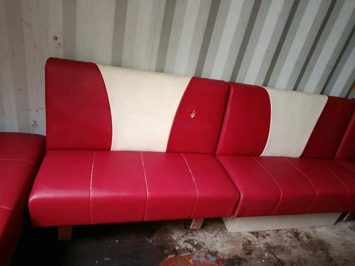 Leather booth seating for sale - Image 2