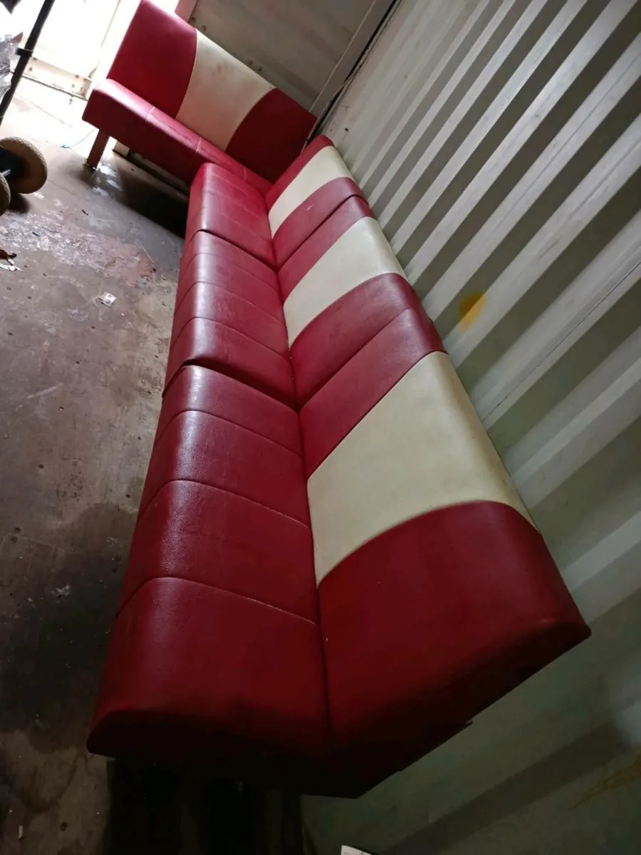 Leather booth seating for sale - Image 3