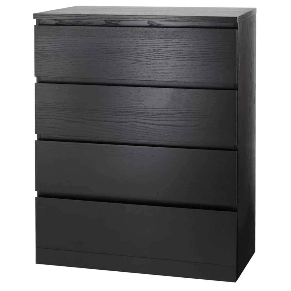 Malm black/brown 3 chest of drawers - Image 1
