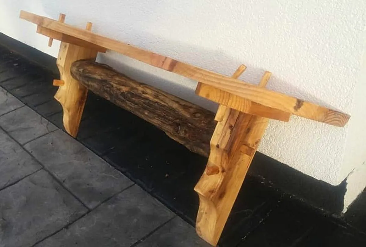 Rustic Floating as Stove Mantle / Shelf - Image 4