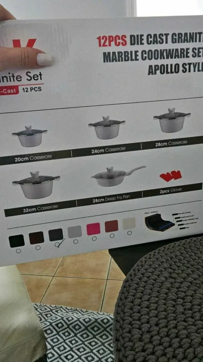 Marble cookware set brand new kitchen pots - Image 3