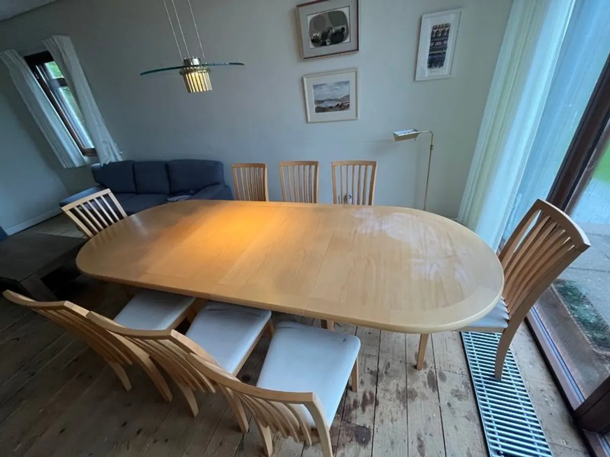 Skovby Danish Extendable Dining Table, 6 Chairs (Set Only) Option for 1720 & 2220 & 2720 mm lengths - Image 1